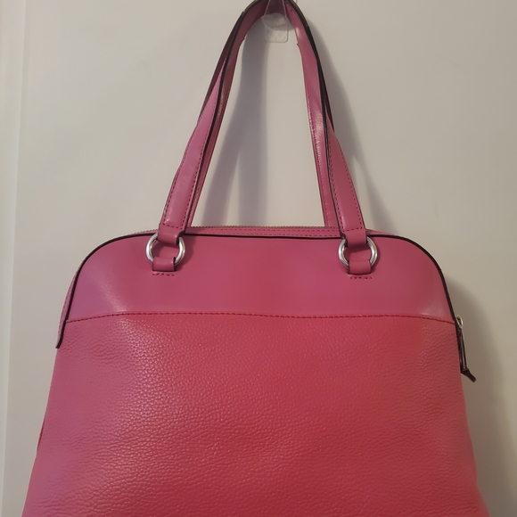 Lauren Ralph Lauren Pink Pebbled Leather Satchel – Chic Giftable Tote - Picture 6 of 10